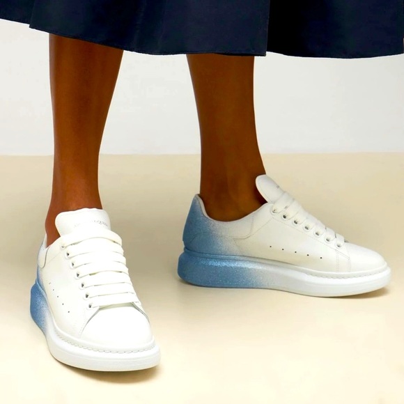 Alexander McQueen Shoes - New Alexander McQueen Oversize Dégradé Spray Glitter Sneakers Size 38